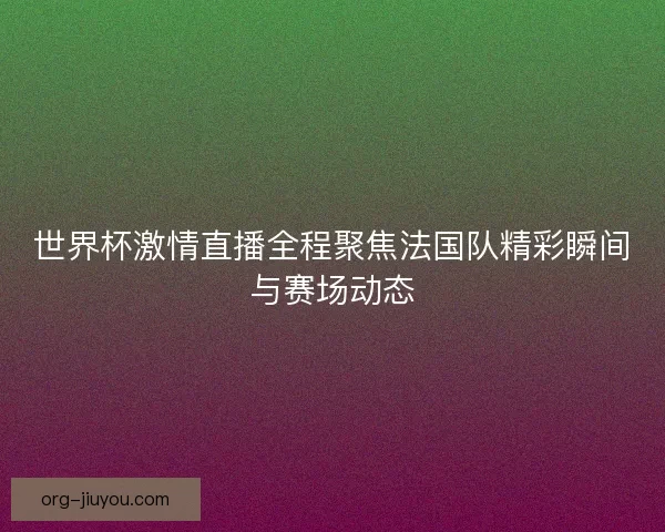 世界杯激情直播全程聚焦法国队精彩瞬间与赛场动态